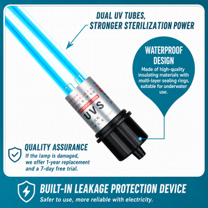 <span class=keywords><strong>Lampe</strong></span> stérilisatrice <span class=keywords><strong>UV</strong></span> haute efficacité <span class=keywords><strong>pour</strong></span> aquarium et <span class=keywords><strong>bassin</strong></span> à poissons, submersible, étanche, clarificateur <span class=keywords><strong>UV</strong></span> à tube simple ou double, 10W-60W - Product Image 3