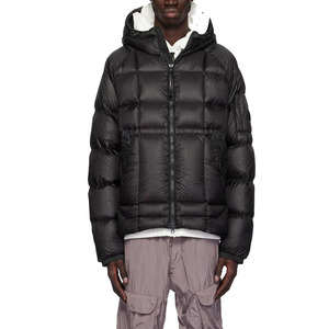 Custom Men Black <b>Thin</b> Waterproof Cropped Bubble <b>Puffer</b> <b>Jacket</b> Quilted Windproof Street Style OEM Wholesale - Product Image 4