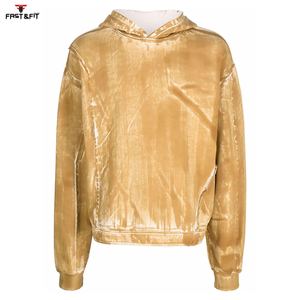 100% Cotton Heavy Weight Acid <b>Washed</b> Stonewashed Plain Dyed Eco-Friendly Fleece Pullover Hoodie for <b>Men</b> Winter - Product Image 5