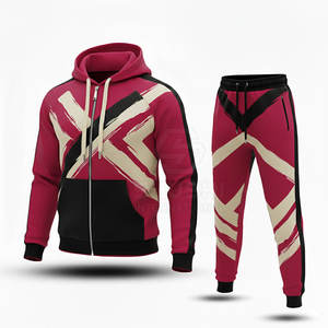 Survêtement deux pièces pour homme, design personnalisé, hiver, grande taille, à capuche, uni, imprimé, haute qualité, vente en gros - Product Image 2