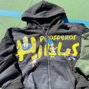 100% coton Logo personnalisé poids lourd hiver Streetwear unisexe survêtement ensembles avec sérigraphie pleine longueur sweat et sweat à capuche - Product Image 4