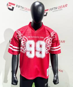 เสื้อยืดแฟนฟุตบอลอเมริกันเสื้อยืดออกแบบได้ตามต้องการหมายเลขโลโก้ทีมฤดูร้อน - Product Image 1