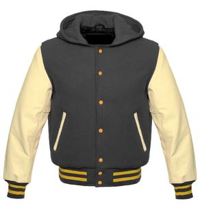 Activewear College Baseball Varsity Jacket Retro Letter Patch Nombre del equipo personalizado OEM Fashion Streetwear Bomber Jacket para hombres - Product Image 1