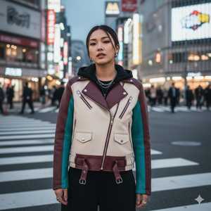 Chaqueta de Cuero Personalizada para Mujer con Diseño de Kitsune Bordado - Product Image 6