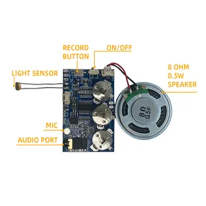 Licht-Sensor aktivierter Sprachaufnehmer Schallmodul Akustikkomponenten für DIY Geburtstag und Weihnachts-Grußkarten