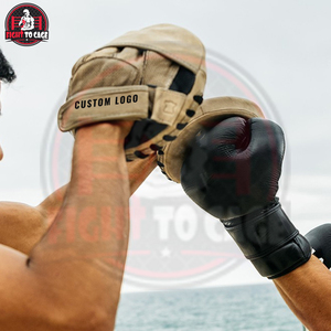 2026 Highland Quality Top Design Guantes Curvos de Boxeo MMA para Entrenamiento, de Cuero PU Duradero y Personalizable para Gimnasio - Product Image 5