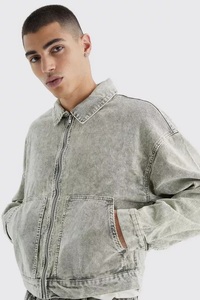 Vente en gros Nouveaux jeans coupe ajustée pour hommes au design personnalisé Vestes et manteaux Veste en jean à manches longues - Product Image 6
