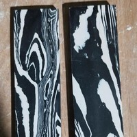 Plaques de manche de couteau en pierre polie écologique de haute qualité, lignes noires dorées, style amour, artisanat de perles naturelles, plaque de Noël