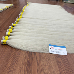 Article populaire Extensions de cheveux blondes en vrac pour femmes russes Sans perte de cheveux Sans nœuds - Product Image 6