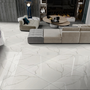 CARREAUX DE SOL EN PORCELAINE ÉMAILLÉE POLI 600X600MM INTÉRIEURS DE VIE DE LUXE CARRELAGES DE SOL D'AMÉLIORATION - Product Image 2