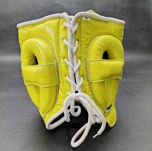 Protector de Cabeza de Boxeo Integral Amarillo de Alta Calidad, Cómodo, de Cuero Genuino, para Entrenamiento, Modelo MS-HG-28 - Product Image 6