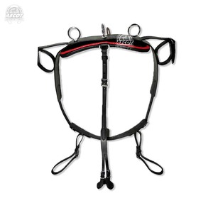 Ensemble de harnais de conduite de cheval en PVC pour équipement d'équitation en couleur brun noir - Product Image 1