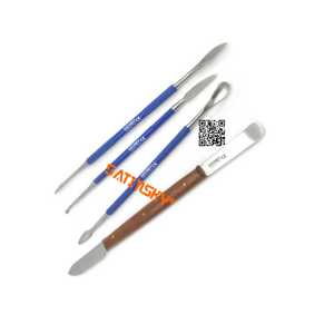 Espátula mezcladora de cera dental, cuchillo para resina compuesta, instrumentos de relleno, herramientas de maquillaje, materiales para dentistas, doble punta - Product Image 1
