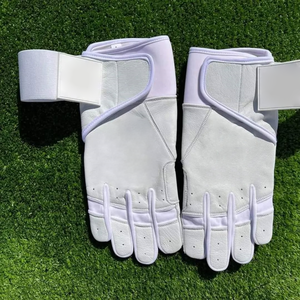Nouvelle conception personnalisée Original en cuir de vachette de couleur blanche Gants de frappe de baseball softball - Product Image 3
