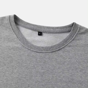 Moda al por mayor personalizado liso teñido cuello redondo sudaderas hombres Streetwear sudaderas con capucha logotipo personalizado pulóver sudadera para hombres - Product Image 3