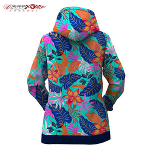 เสื้อฮู้ดกีฬาผู้หญิงสั่งทำพิเศษ ระบายอากาศได้ดี น้ำหนักเบา พิมพ์ลายแบบซับลิเมชั่นเต็มตัว เสื้อฮู้ดสำหรับกีฬาฤดูหนาว รับผลิตแบบ OEM - Product Image 4