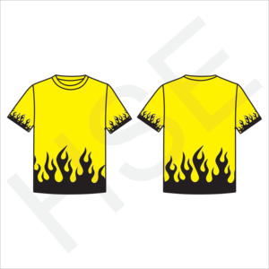 T-shirt streetwear pour homme avec imprimé flamme, t-shirt graphique surdimensionné pour la mode décontractée - Product Image 2