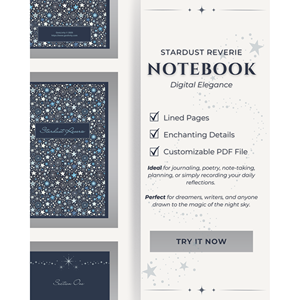 สมุดจดบันทึกดิจิทัล Stardust Reverie สมุดโน้ตสมัยใหม่สำหรับจดบันทึกและเขียนบันทึกประจำวัน - Product Image 1