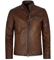 Veste en cuir noir solide pour homme, fabriquée sur mesure en peau de mouton véritable, style motard décontracté pour l'hiver, avec fermeture éclair