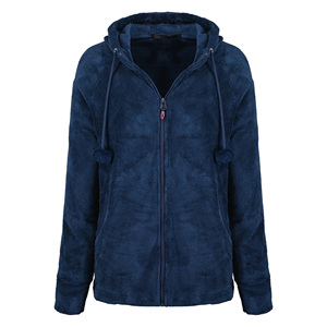 Chaqueta de lana Polar de lujo con cremallera para Invierno para mujer, suave, cómoda, ligera, transpirable, Capucha ajustable con logotipo personalizado - Product Image 6