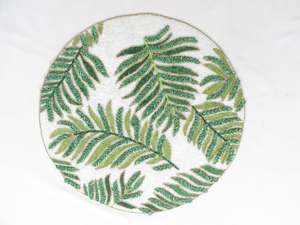 <b>Beaded</b> <b>Placemat</b> Handmade Round Charger for Luxury Dining & Holiday Decor Unique Piece Handmade <b>Beaded</b>, <b>Placemat</b>, Housewarming - Product Image 4