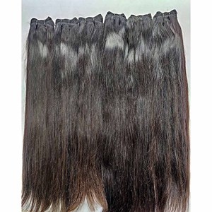 PELO DE TEMPLO INDIO CRUDO SIN PROCESAR 100% PAQUETE DE TRAMA DE CUTICULAS ALINEADAS NATURALES Onda profunda suelta Rizo italiano Donante único Venta al por mayor - Product Image 4