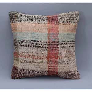 ปลอกหมอนผ้าคิลิมตุรกีถักมือ (สีเบจ) 18 x 18 รุ่น Rc_27140 - Product Image 1