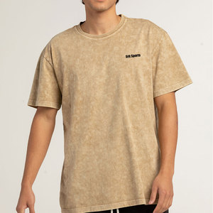 Camisetas de Algodón 100% de la Mejor Calidad con Lavado Ácido para Hombre, Transpirables y Ecológicas, Casuales, de Manga Corta, Ligeras, al por Mayor - Product Image 2