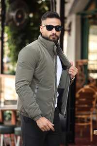 Veste d'hiver décontractée pour hommes avec capuche poches zippées Vêtements d'extérieur rembourrés chauds et imperméables-Manteau de style tendance - Product Image 2