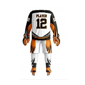 Personalizado Sublimación Digital Uniforme de Hockey Sobre Hielo Impreso Nombre del Equipo Número Cuello con Cordones Manga Larga Fabricante de Uniformes de Hockey - Product Image 5