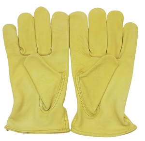 Yellow Keystone Thumb Grain <b>Leather</b> <b>Driving</b> <b>Gloves</b> Premium Finished <b>Leather</b> Product <b>for</b> Working <b>Men</b> Hand <b>Gloves</b> <b>for</b> <b>Driving</b> Work - Product Image 3