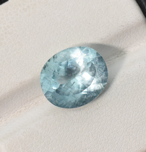 Piedra preciosa ovalada de Aguamarina natural, piedra natal de abril, piedra preciosa suelta, piedra preciosa calibrada, anillo de piedra de corte ovalado facetado, piedra preciosa - Product Image 3