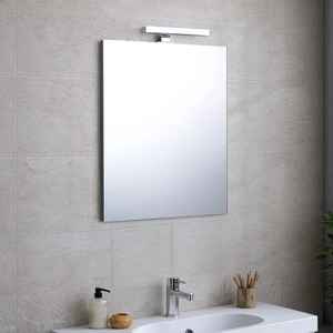 Espejo de Baño Italiano Reversible de 60x70 con Marco de Aluminio Minimalista, LED Integrado, Resistente al Agua, Producto Premium - Product Image 3