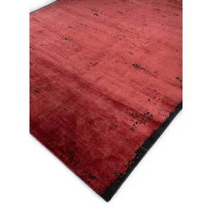 Alfombra Kavi de Color Sólido, Tejida a Mano con Lana y Seda de Bambú, Diseño Teoría del Caos en Rojo Anaranjado para Decoración de Sala de Estar -Esk-327 9x12 - Product Image 2