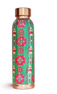 Bouteille d'eau en cuivre pur de haute qualité 100% avec finition émaillée, stockage d'eau chaude, boisson directe - Product Image 4