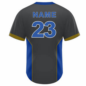 Impresión personalizada bordado béisbol dos botones-camisa béisbol uniforme hombres en blanco dos botones béisbol Jersey - Product Image 5