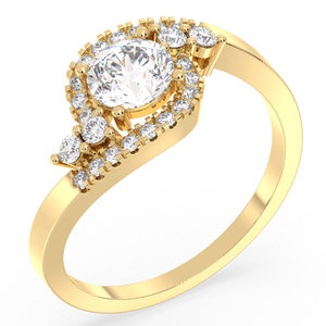 REYES Classic Round Cut 1.21 Carat <b>Moissanite</b> <b>Ring</b> in 925 Sterling Silver GRA Certified Jewelry for Women Anniversary Gifts - Product Image 2