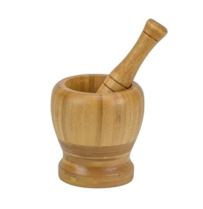 Mortero de diseño de madera, mazo y tamaño personalizado y forma redonda con pulido hecho a mano, producto en oferta - Product Image 5