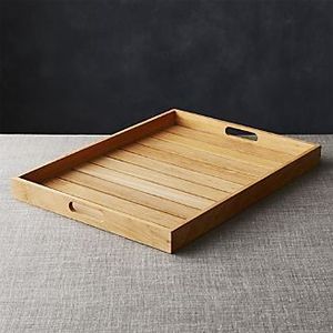 Plateau de service en bois idéal pour les arrangements de bougies, créant une ambiance romantique dans la chambre avec des lumières douces et scintillantes. - Product Image 6