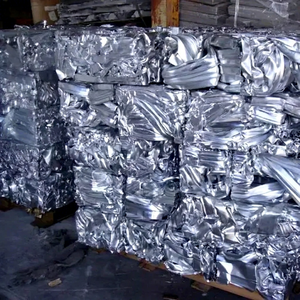 Déchets de tôles d'aluminium blanc argenté, alliage 6063, aluminium recyclé, pressage en balles pour le recyclage, approvisionnement en vrac, Floride - Product Image 2
