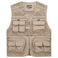 Journaliste photographie Camping gilet hommes multi-poches pêcheur gilet gilet pour escalade pêche randonnée
