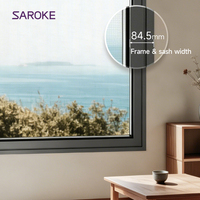 Ventana Abatible de Aluminio Personalizada de Doble Acristalamiento, Suministro Directo de Fábrica, Ventana Prefabricada para Venta al Por Mayor