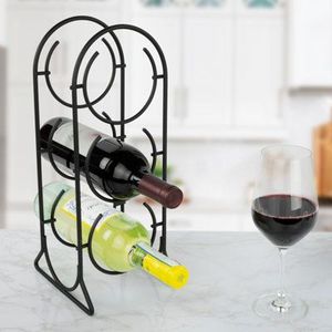 Hot Sell Tabletop <b>Wine</b> 3 Bottle Rack Metal <b>Wine</b> Storage Holder for Bar Restaurant Decoration - Product Image 1