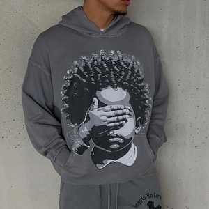 Sudaderas con Capucha de Invierno para Hombre, Mezcla de Algodón de Primera Calidad, Ropa Casual Transpirable, Sudaderas con Estampado para Adultos - Product Image 1