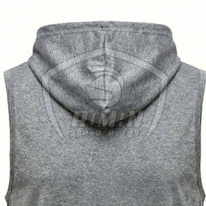 Wholesale Oem Breathable Thick Sleeveless <b>Hoodies</b> Casual Wear Men Sleeveless <b>Plain</b> <b>Hoodie</b> With Low Moq - Product Image 6