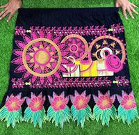 Minifalda Bordada con Motivos Isleños para Mujer, al por Mayor, Polinesia, Floral, Transpirable, de Poliéster, Personalizable, para Todas las Temporadas