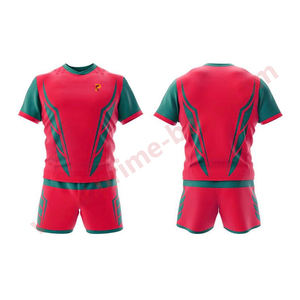 Conjunto de Uniforme de Rugby Personalizado, Transpirable, 100% Poliéster, Venta al por Mayor, Camisetas de Liga de Fútbol con Estampado Digital, Pantalones con Cordón - Product Image 5