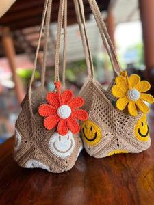 Crochet sac femmes Crochet sac fourre-tout tricoté épaule bandoulière sacs à main mignon crochet sac pour filles OEM fabriqué au Vietnam - Product Image 6