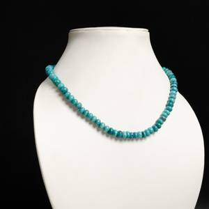 Collier de perles Rondelle Lisse Opale Bleue Bonbon Naturel 7-8mm Lâche Pierres Précieuses Rondelle Collier Ras Du Cou Pour Les Femmes En Gros Prix - Product Image 6