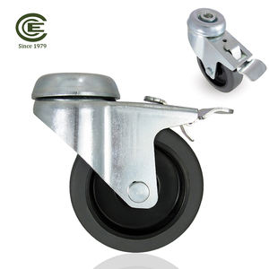 Roue de meuble sans tige de 3 pouces avec frein Rouleau de roue en PU - Product Image 5